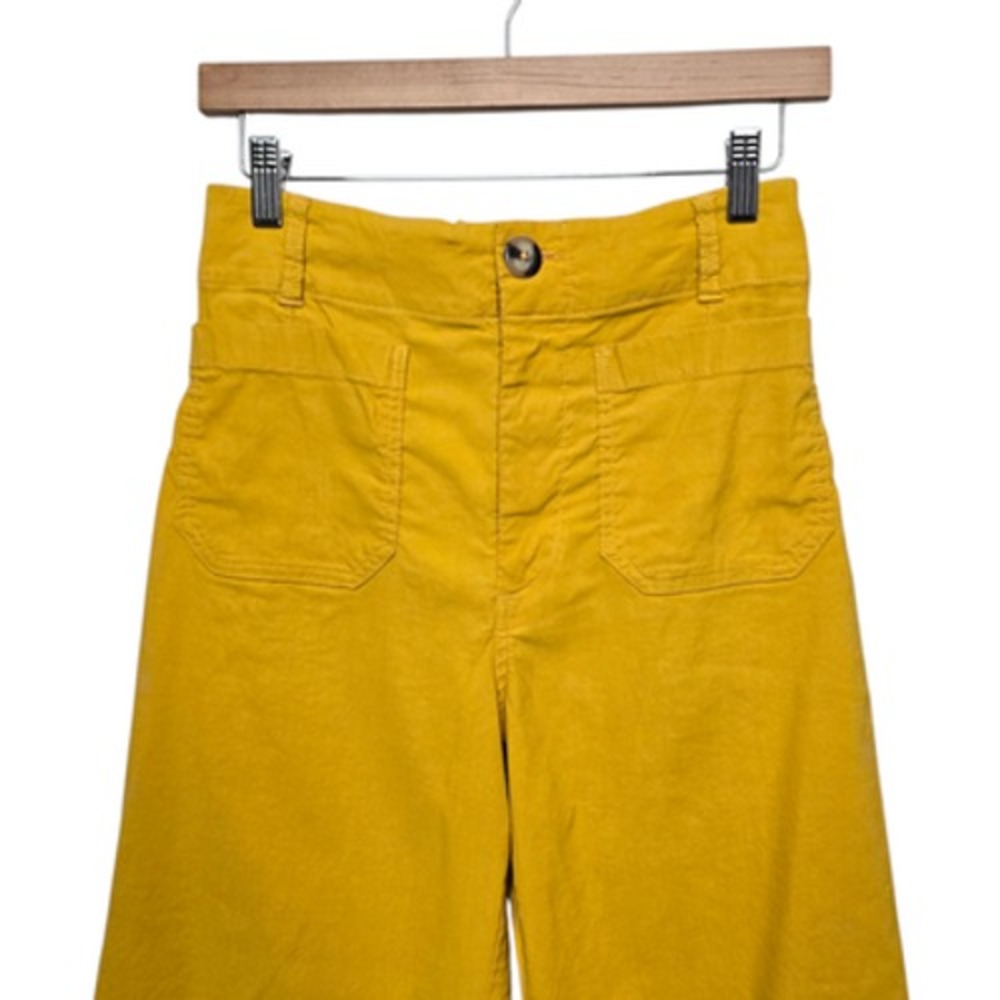 Maeve Wide-Leg Pants in Mustard Yellow - Picture 9 of 12